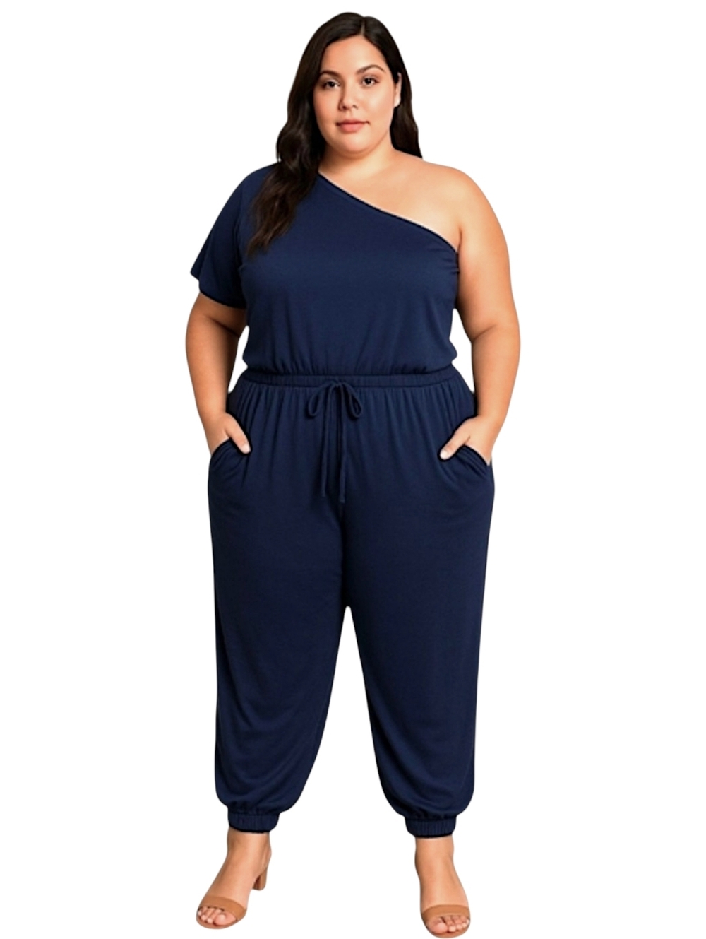 Women's One Shoulder Soft Jumpsuit